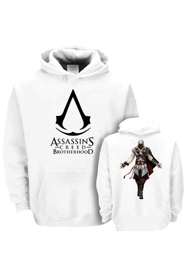 Game Costume Assassin's Creed White Hoodie - Click Image to Close